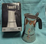 Bialetti Venus 4-CUP Stainless Steel Induction-capable Stovetop Espresso Maker. Fixed Price $32.95.