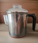 Vintage Revere Ware Coffee Percolator Pot Copper Clad #2363973 Stainless Steel. Fixed Price $54.00.