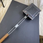 Vintage Metal Fireplace Popcorn Popper Stove Nonstick Camping Adventure!. Fixed Price $20.00.