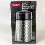 Bodum Bistro Stainless Steel Electric Coffee Grinder 11160-4 Nib. Fixed Price $21.99.