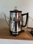 Vtg General Electric Stainless Steel 8-CUP Percolator Coffee Pot #G5P12. Fixed Price $49.99.