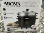 Aroma Housewares Rice Cooker Steamer ARC-363-1NGB UNCOOKED/6 Cups. Fixed Price $29.99.