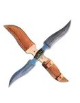 Double Blade Haladie Knife With Wooden Handle Carbon Steel Hunting. Fixed Price $94.99.