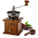 Manual Coffee Grinder Wood Vintage Antique Ceramic Hand Crank Mill. Fixed Price $39.99.