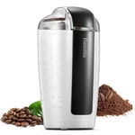 Reemix Electric Coffee Grinder Large Capacity Stainless Blade, White/black. Fixed Price $21.00.