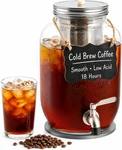 1 Gallon Cold Brew Coffee Maker Heavy Duty Glass Iced With Stainl. Fixed Price $44.99.