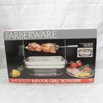 Vintage Farberware R4550 Smokeless Indoor Electric Bbq Grill Broiler Rotisserie. Fixed Price $278.99.
