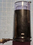 Braun Electric Coffee Mill Grinder, Black Gourmet Edition Model KSM4 / 4041. Fixed Price $14.99.