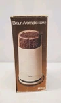 Vintage Braun Ksm 2 Aromatic White Coffee Grinder Nos New Box. Fixed Price $59.99.