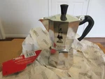Bialetti Moka Express Iconic Italian Stovetop New Silver Espresso Maker - 6 Cups. Fixed Price $34.99.