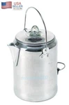 Aluminum 9 Cup Quick Percolator Fire Coffee Pot Camping Hiking Hunting. Fixed Price $34.93.