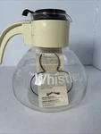 Gemco The Whistler Coffee Pot 8 Cup Glass Stove Top Kettle & Ring. Fixed Price $15.99.