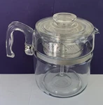 Vintage Pyrex Glass Percolator Cup Flameware 7759-B Coffee Pot Maker Complete. Fixed Price $199.00.