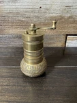 Vintage Brass Turkish-style Coffee And Spice Grinder Featuring Traditional Mark. Fixed Price $60.00.