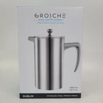 Grosche Dublin Stainless Steel Coffee Maker French Press - 1000 Ml 34 Fl Oz. Fixed Price $39.99.