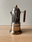 Vev Vigano Tre Zini Tz 4 Italian Espresso Maker 18/10 Inox Gold Handle. Fixed Price $42.68.