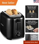 2-SLICE Toaster With Extra Wide Slots For Bagels, Cool-touch Walls, Shade Sel.... Fixed Price $36.21.