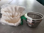 Bunn 32643 Smart Funnel Coffee, Tea Brewer W/4 Pks Filters, Green Handle. Fixed Price $34.99.