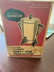 Vintage Sunbeam 30 Cup Electric Coffee Maker, AP45. Fixed Price $25.00.