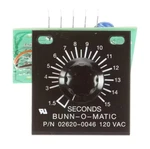Bunn 02620.0046 Control Board, Timer, 120 Volt, 1.5 To 15 Seconds, Grinder. Fixed Price $414.99.