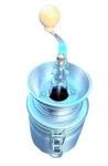 Manual Stainless Steel Coffee Grinder 4"DX8"H With Airtight Storage. Fixed Price $17.99.