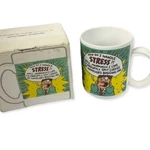 Vintage Hallmark Stress Quote Coffee Mug White Humorous Novelty Gag Gift. Fixed Price $12.59.