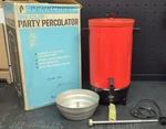 Vintage Orange Penncrest 36 Cup Party Coffee Percolator Model 2159. Fixed Price $49.95.
