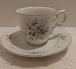 Vintage Mikasa Renaissance Antique Rose D4952 Coffee Tea Cup & Saucer Floral. Fixed Price $17.50.