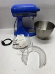 Kitchenaid 300W Ultra Power Stand Mixer - Cobalt Blue Bowl & Attachment. Fixed Price $175.00.
