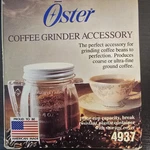 Vintage Oster Coffee Grinder Accessory Lid And Cup #4937 With Box. Fixed Price $9.99.