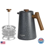 Poliviar 7379 French Press Coffee Maker 34 Oz Real Wood. Fixed Price $68.78.