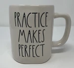 Rae Dunn By Magenta Practice Makes Perfect Coffee/tea Cup/mug Artisan Collection. Fixed Price $16.99.