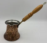 Hammered Mistercopper Turkish Coffee Pot Cezve Wood Handle.. Fixed Price $14.99.