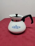 Vintage Corningware Blue Cornflower Teapot 6 Cup P-104 With Lid Made The Usa. Fixed Price $22.10.
