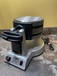 Waring Stainless Professional Double Belgian Waffle Maker WMK600 Tested Wrks. Fixed Price $144.00.