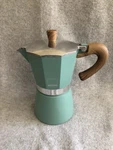 Teal Blue Gnali & Zani Moka Pot Espresso Caffe Italian Coffee Maker 6 Cups. Fixed Price $42.99.