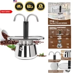 Coffee Maker Stainless Steel Moka Pot Espresso Stovetop Italian Percola.... Fixed Price $44.56.