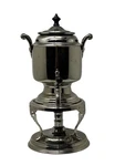 Antique Manning Bowman Co. Coffee Percolator Fuel Pot Art Deco Wood Handles 1920. Fixed Price $115.00.