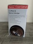 Capresso Cool Coffee And Spice Grinder. Capacity 3.5OZ For 15CUPS. Fixed Price $28.88.