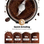 Electric Coffee Grinder, Stainless Steel Bowls, Black. Fixed Price $87.99.