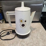 Vintage 1970'S Regal Poly-perk 4-8 Cup Coffee Pot Percolator 7508 Floral Works. Fixed Price $24.95.