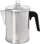 Primula Today Aluminum Stove Top Percolator Maker Durable, Brew 9 Cup, Silver. Fixed Price $37.15.