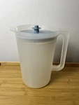 Tupperware Classic 2 Quart Pitcher Sheer #1676 Push Button Seal Country Blue. Fixed Price $10.00.