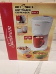 Sunbeam Shot Water Dispenser 6142 White 16OZ Heats Fast W/ceramic Bowl New!. Fixed Price $106.25.
