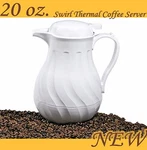 Update International Swirl White Thermal Coffee Server Carafe 20 Oz Push Button. Fixed Price $22.00.