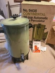 Vintage West Bend 36 Coffee Automatic Party Percolator Avacado Orig Box 9408. Fixed Price $44.99.