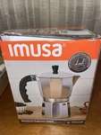 Imusa Aluminum Stovetop 6-CUP Espresso Maker. Fixed Price $14.95.