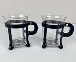 2 Bodum Bistro Chambord 6 Oz Coffee Cups/ Mugs With Black Frame. Fixed Price $17.99.