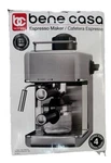 Bene Casa Stainless Steel 4-CUP Espresso Maker; Milk Frother, Cappuccino, Coffee. Fixed Price $44.99.