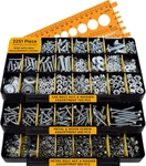2251 Piece Hardware Assortment Kit With Screws, Nuts, Bolts & Washers (3 Trays). Fixed Price $49.99.